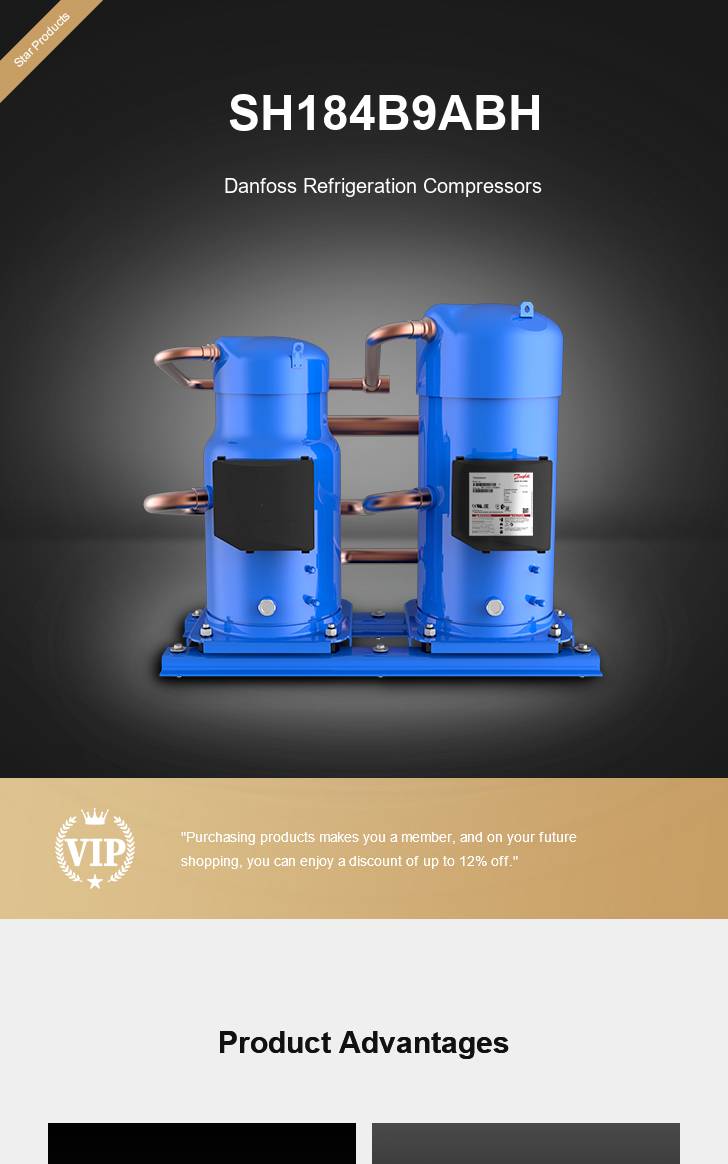 Danfoss Compressor SH184B9ABH, technical parameters pdf, structure diagram
